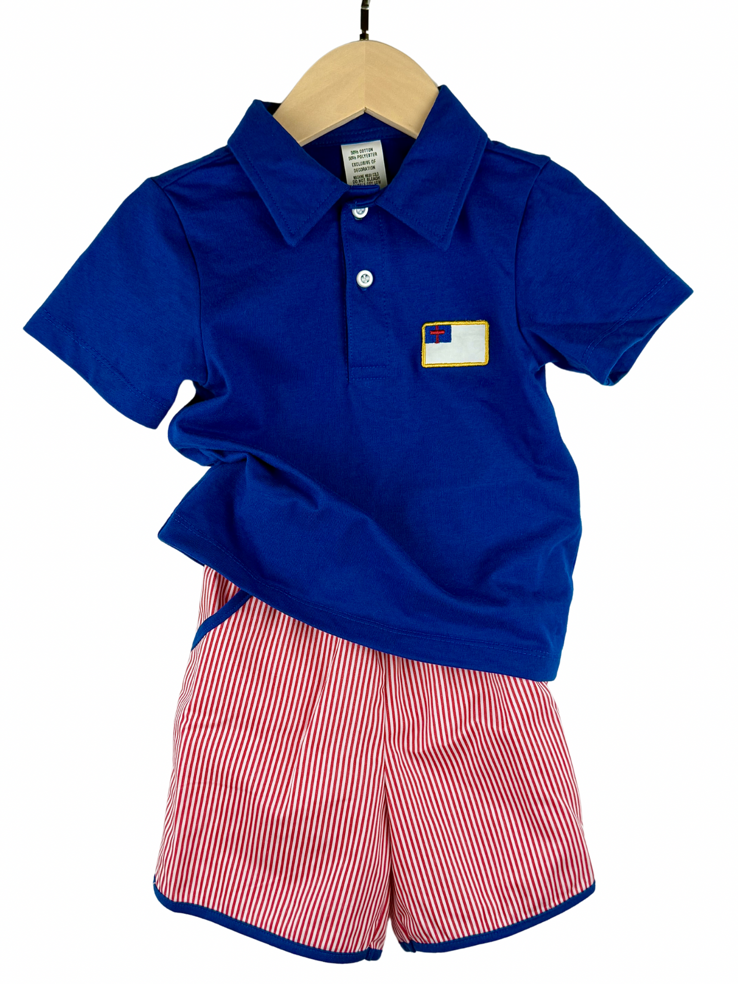 I pledge allegiance to the Bible - Gods Holy Word - Embroidered Collection - Boy Shorts Set and Polo