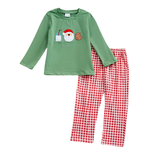 Santa cookies and milk boys pants set