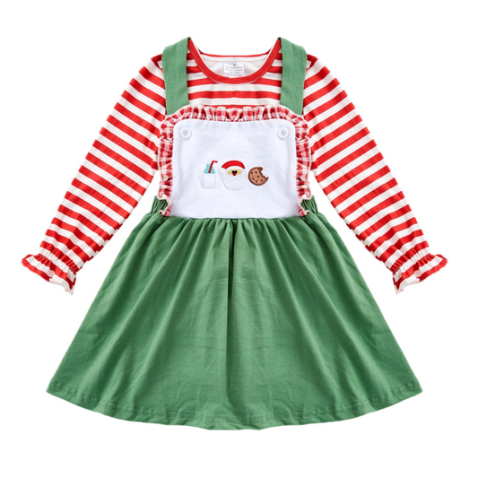 Santa cookies and milk dress with shirt