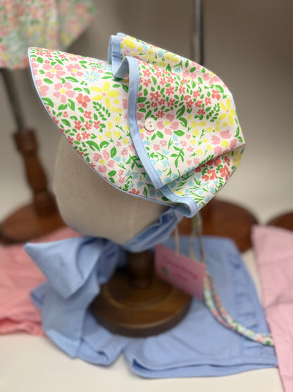 Pre-order 27 ETA June- Evelyn periwinkle girls bonnet