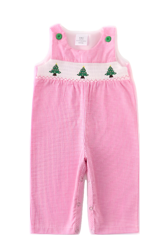 Christmas boys smocked Christmas tree Jon Jon (final sale)