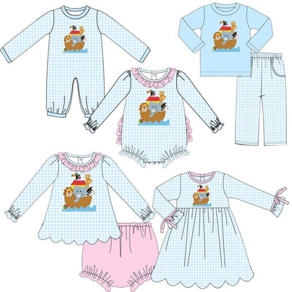 Noah’s Ark Boys Pants Set  - embroidery applique'