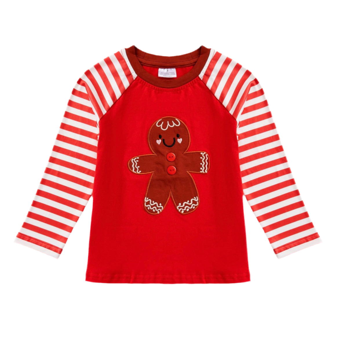 Embroidery appliqué gingerbread collection - boys shirt