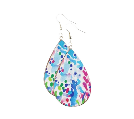 Woman’s watercolor earrings