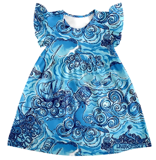 Ocean Wave Stormy Dress