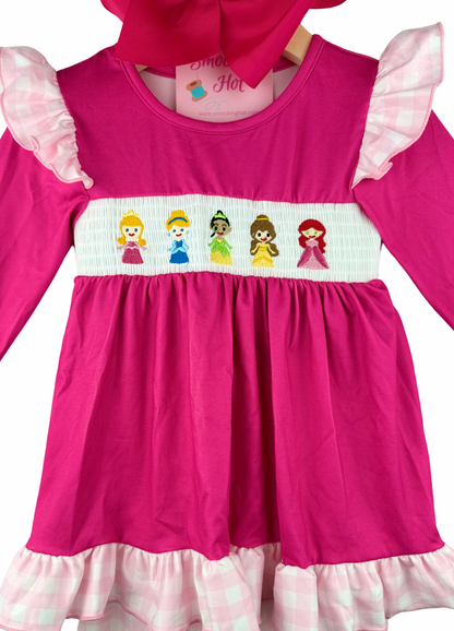 Princess Hot Pink Smocked Collection - Pants Set