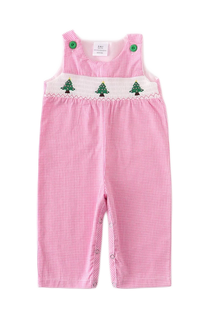 Christmas boys smocked Christmas tree Jon Jon (final sale)